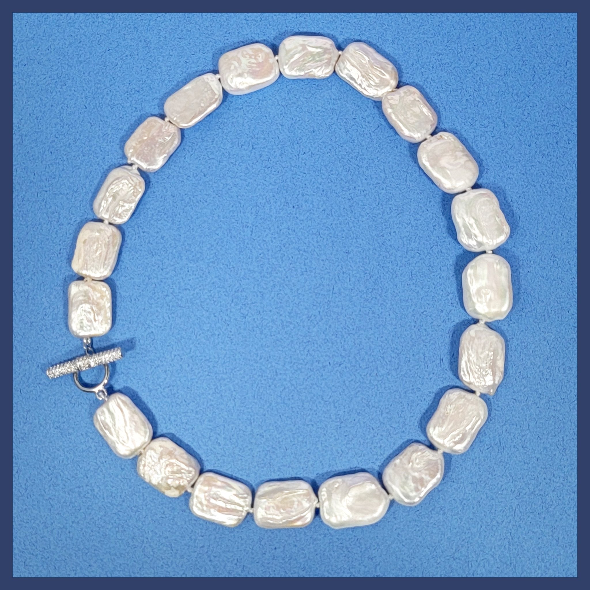 Square Baroque Pearl Necklace