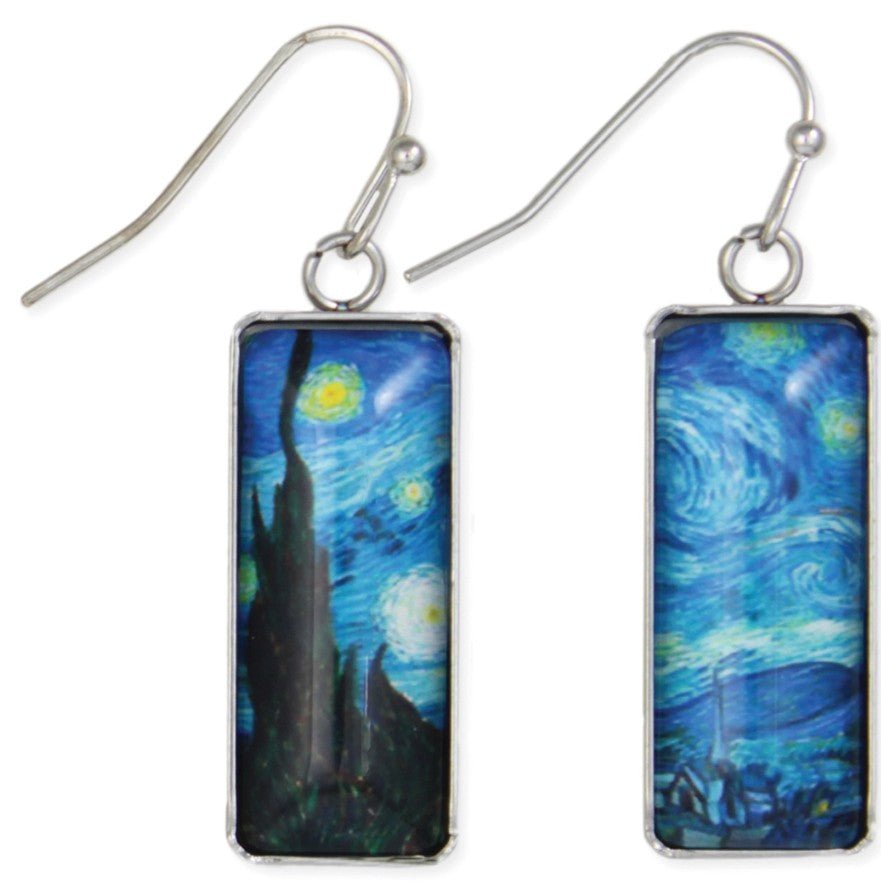 Starry Night Art Earrings