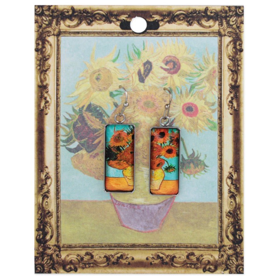 Sunflowers Art Earrings