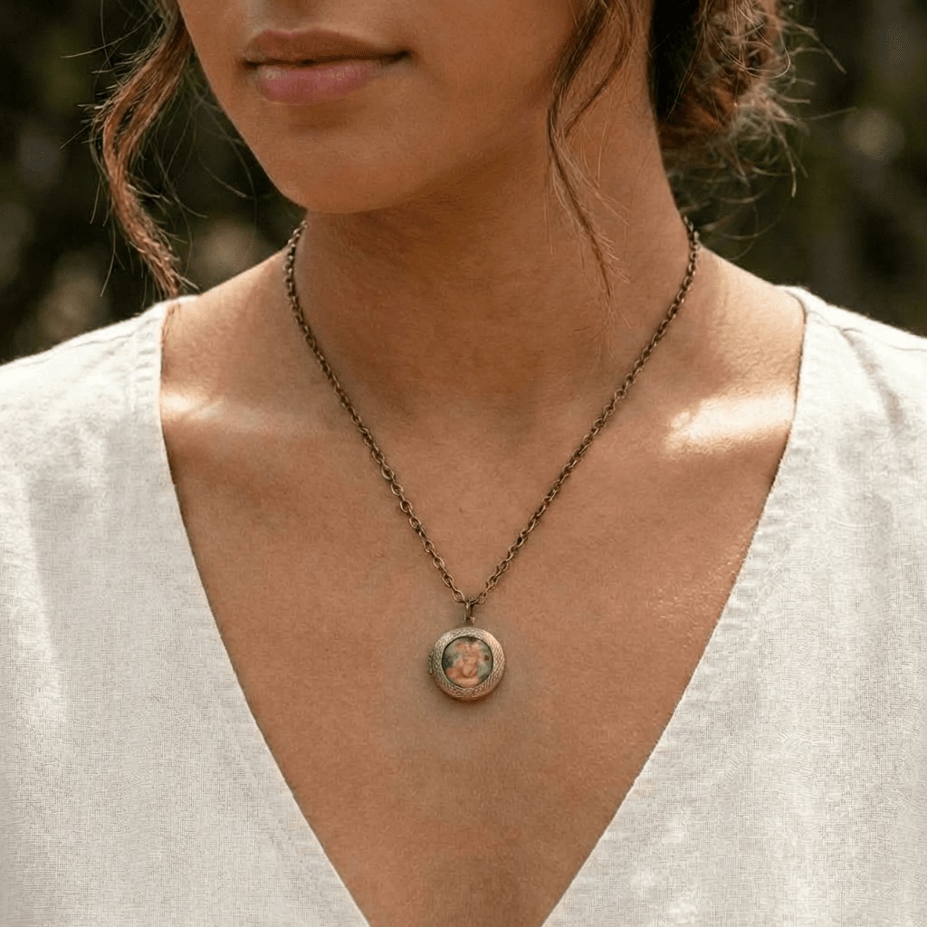 Sunflower Fine Art Locket Necklace