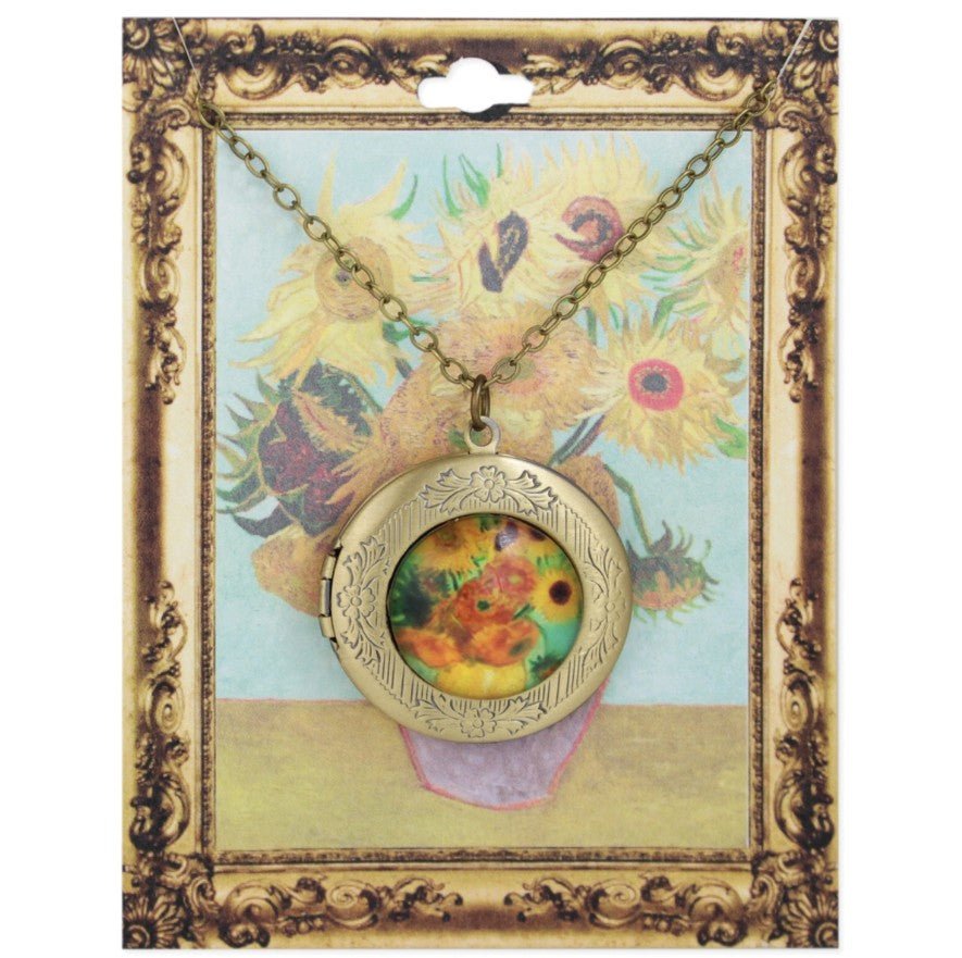 Sunflower Fine Art Locket Necklace