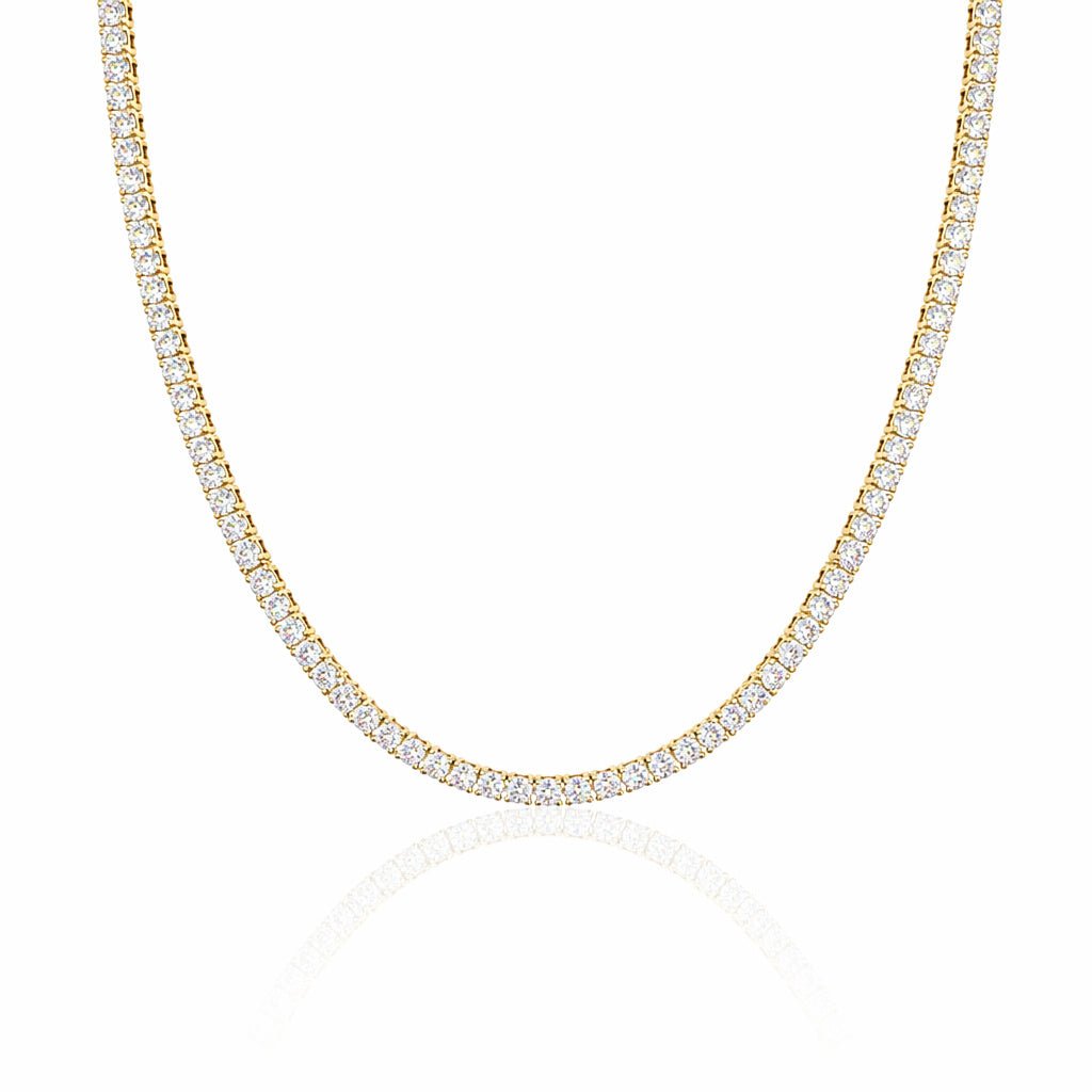 Radiant Gold Tennis Necklace