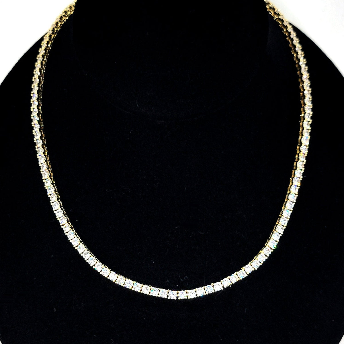 Radiant Gold Tennis Necklace