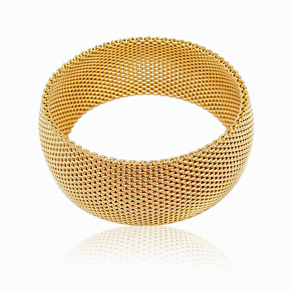 Wide Domed Mesh Bangle