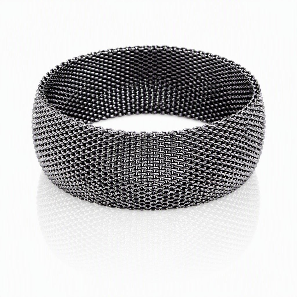 Wide Domed Mesh Bangle