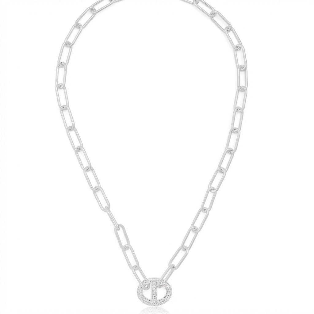 Pavé Mariner Link Necklace