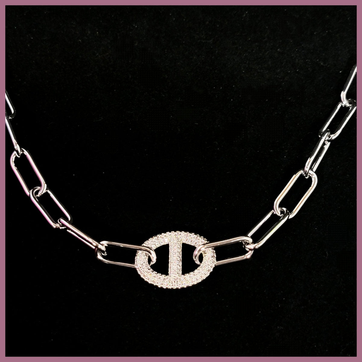 Pavé Mariner Link Necklace