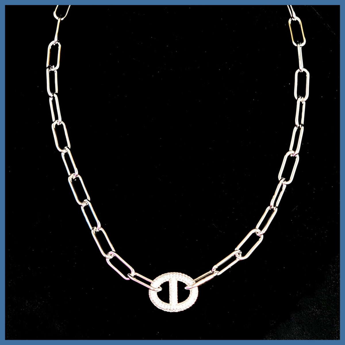 Pavé Mariner Link Necklace