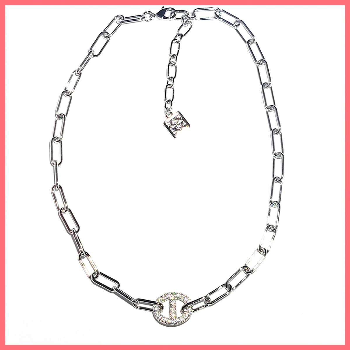 Pavé Mariner Link Necklace