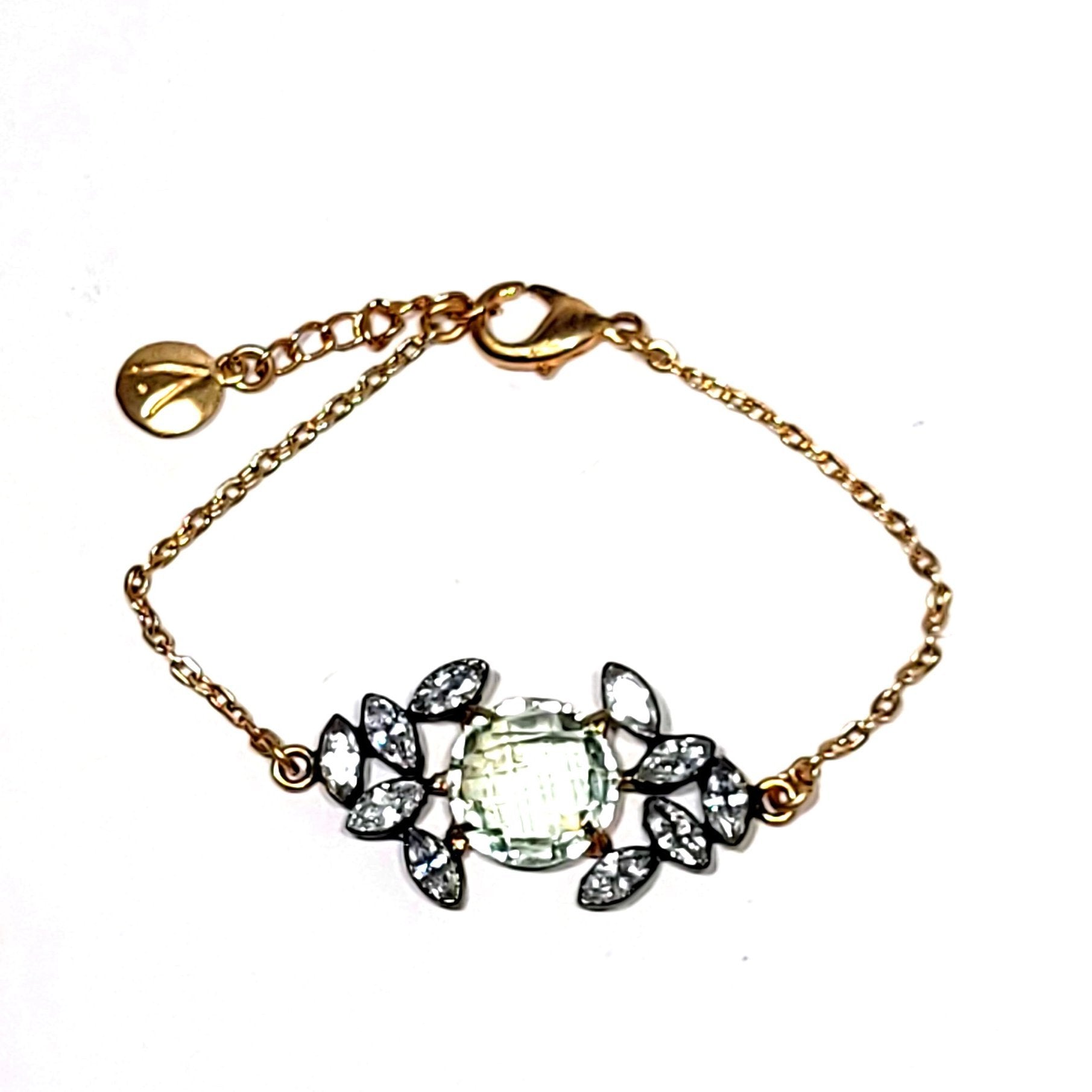 Green Amethyst and Zirconia Bracelet