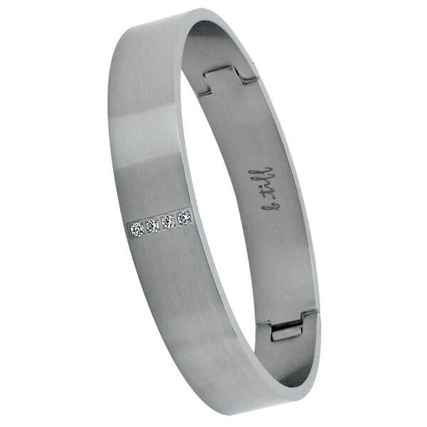B. Tiff 4-Stone Pavé Bangle Bracelet