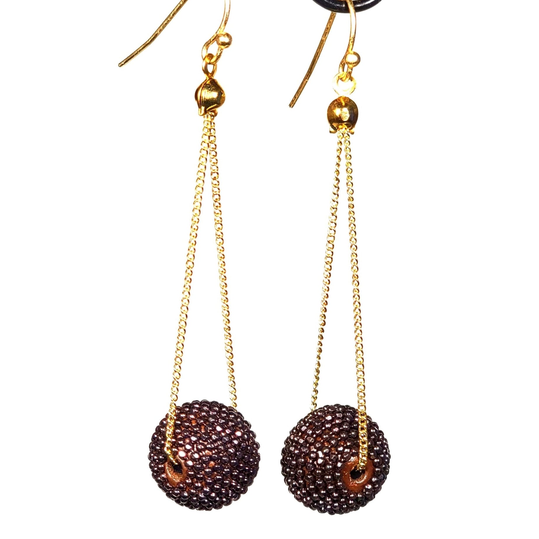 Beaded Ball Earrings