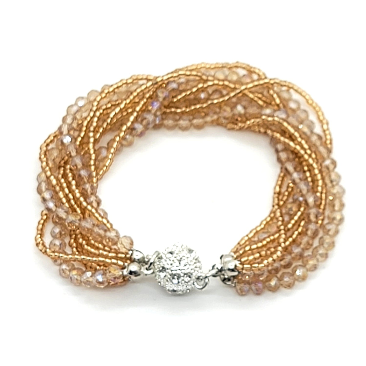 Crystal Bead Multi-strand Bracelet