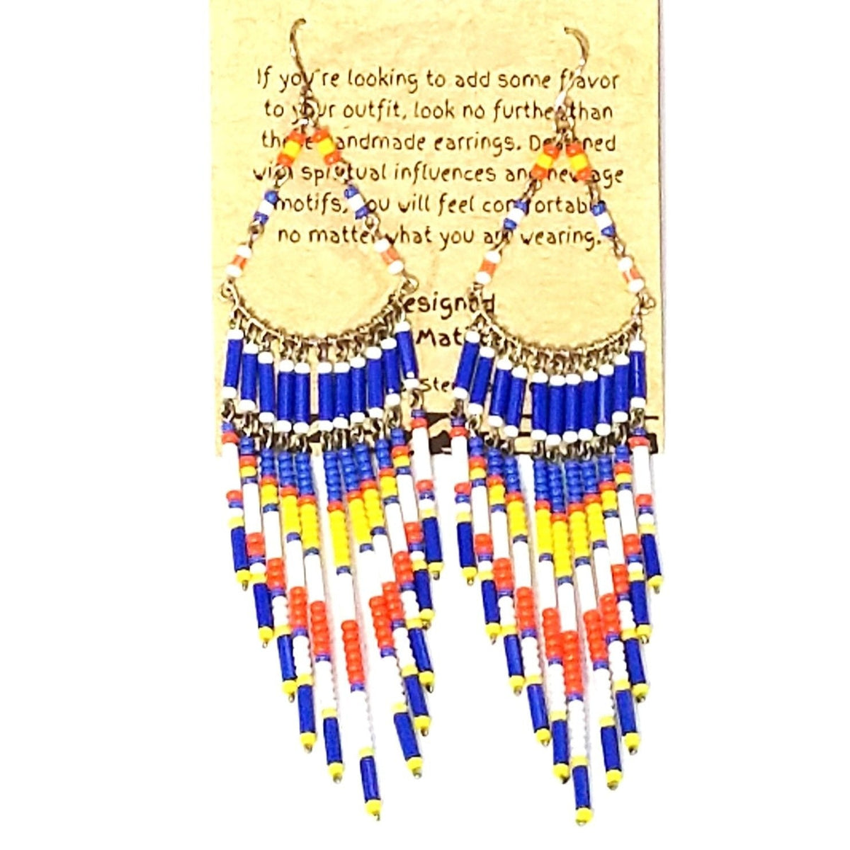 Colorful Beaded Chandelier Earrings
