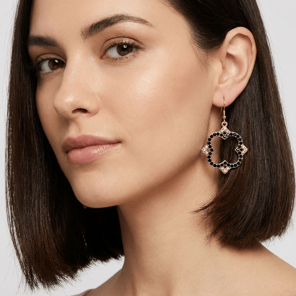 Crystal Clover Earrings