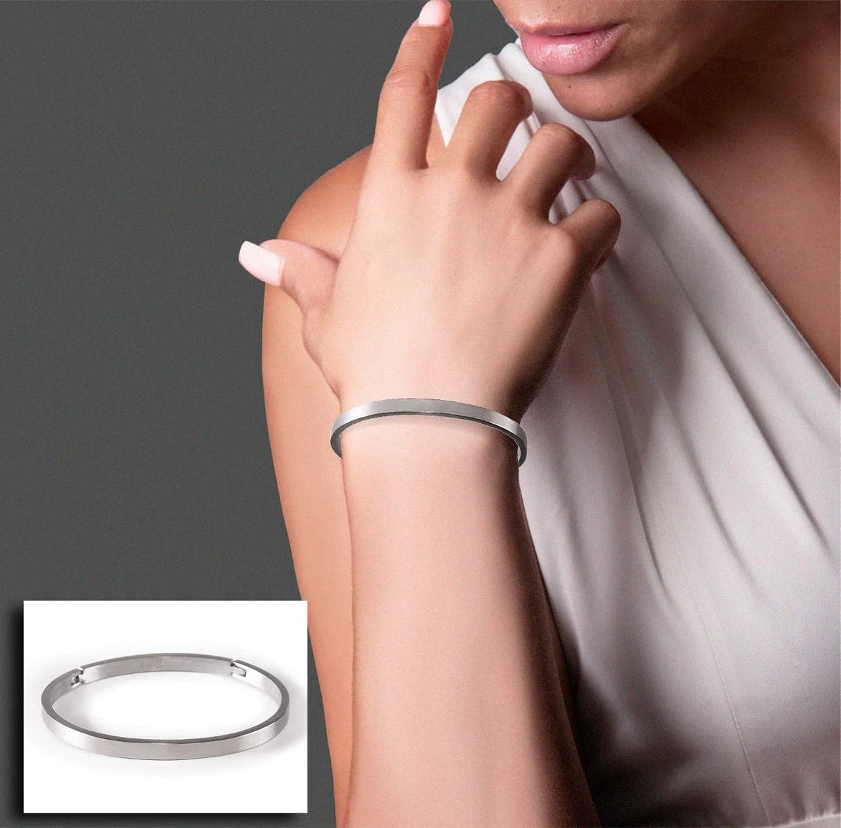 Simplicity Stainless Steel Bangle by B. Tiff New York